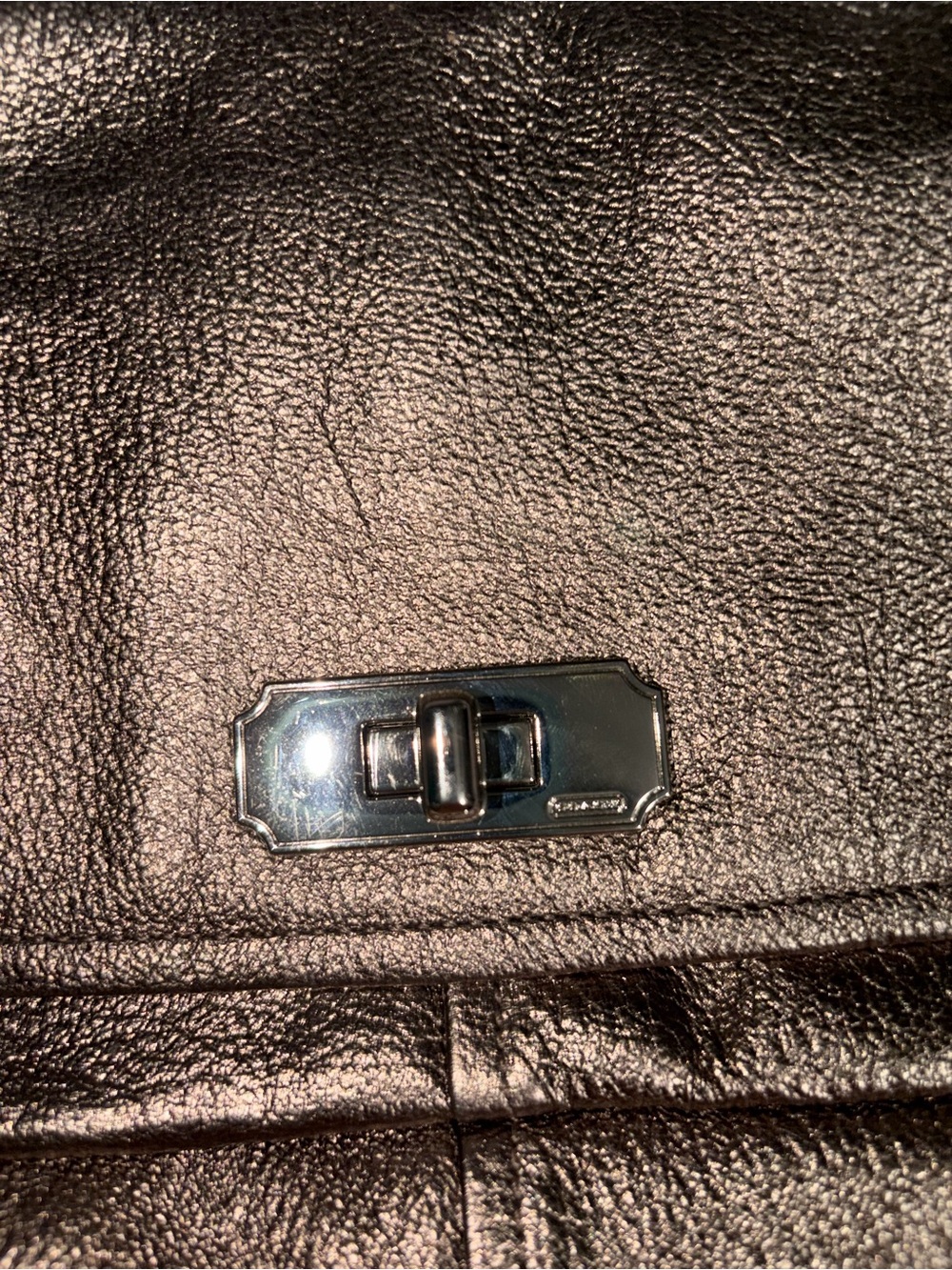 RARE Vintage Authentic Coach Chelsea Flap Crossbody | Gunmetal Metallic 17808 - Picture 4 of 6
